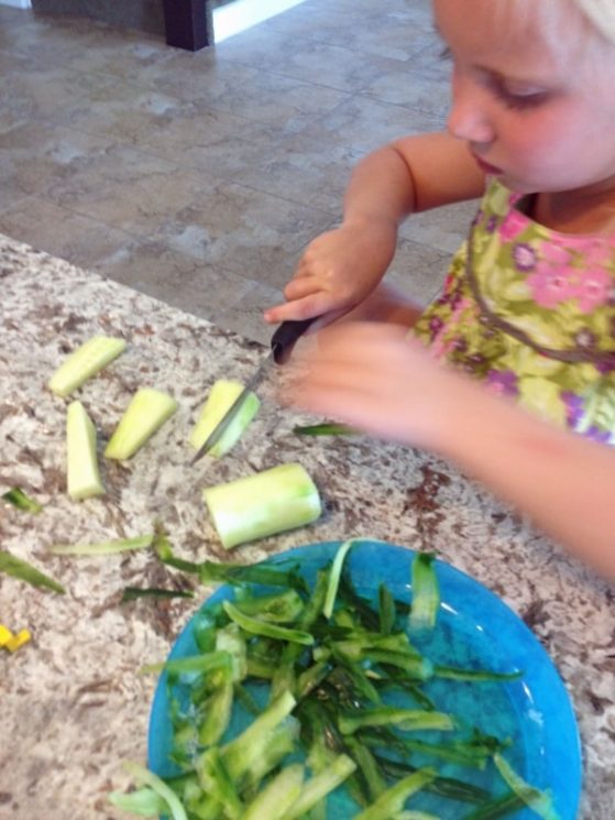 Kids in the kitchen! Make sure to start them with this veggie and dip to learn vital cutting skills!